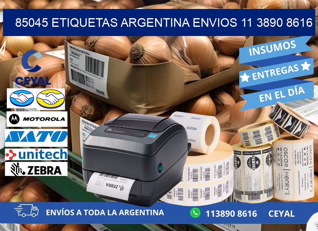 85045 ETIQUETAS ARGENTINA ENVIOS 11 3890 8616