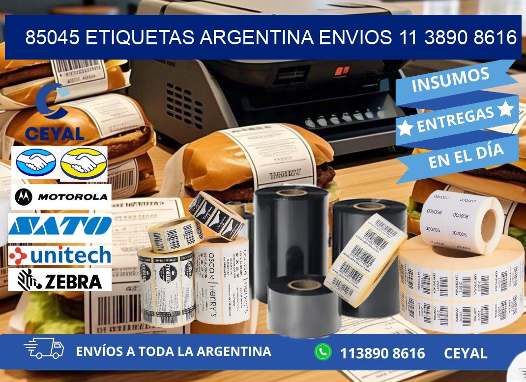 85045 ETIQUETAS ARGENTINA ENVIOS 11 3890 8616