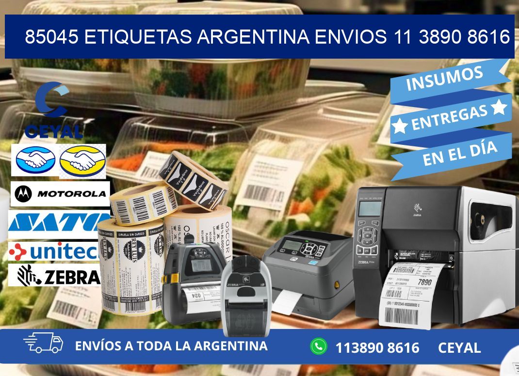 85045 ETIQUETAS ARGENTINA ENVIOS 11 3890 8616
