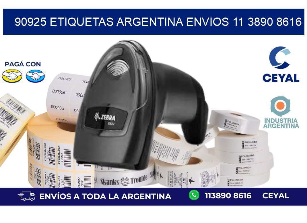 90925 ETIQUETAS ARGENTINA ENVIOS 11 3890 8616