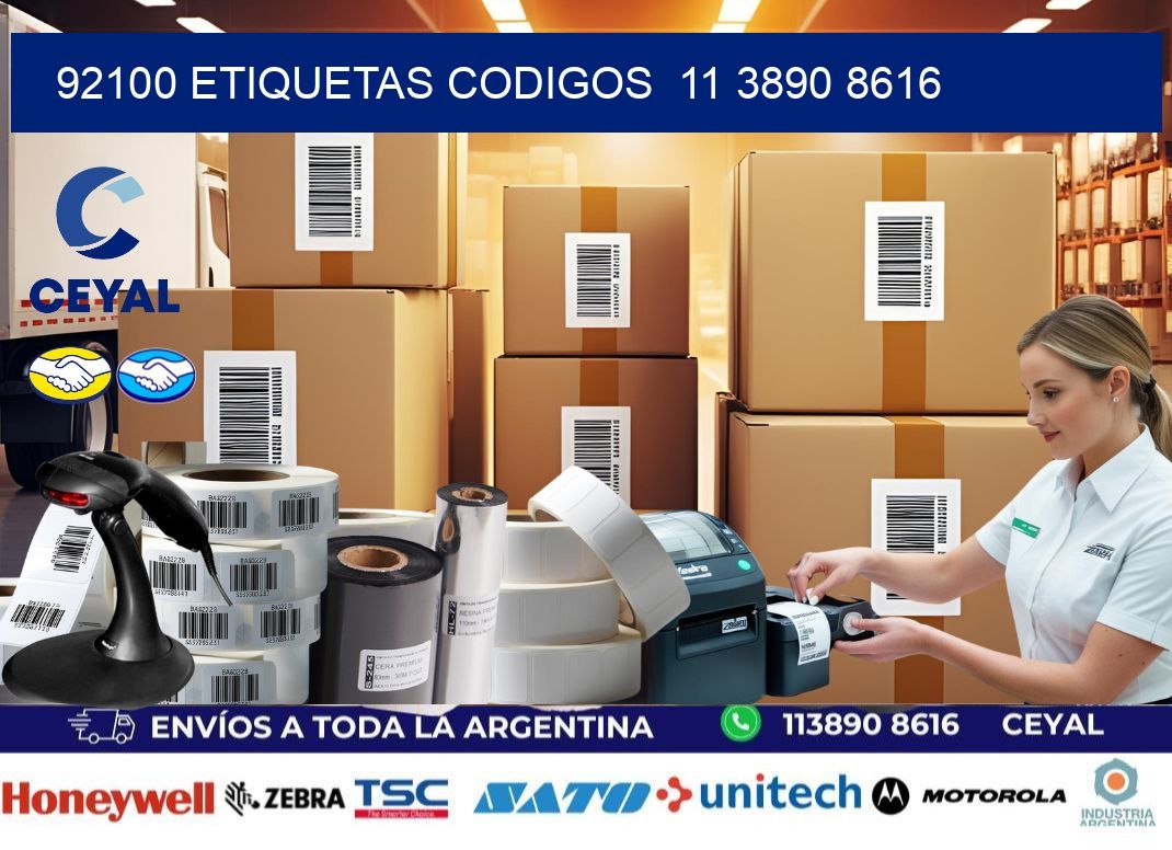 92100 ETIQUETAS CODIGOS  11 3890 8616