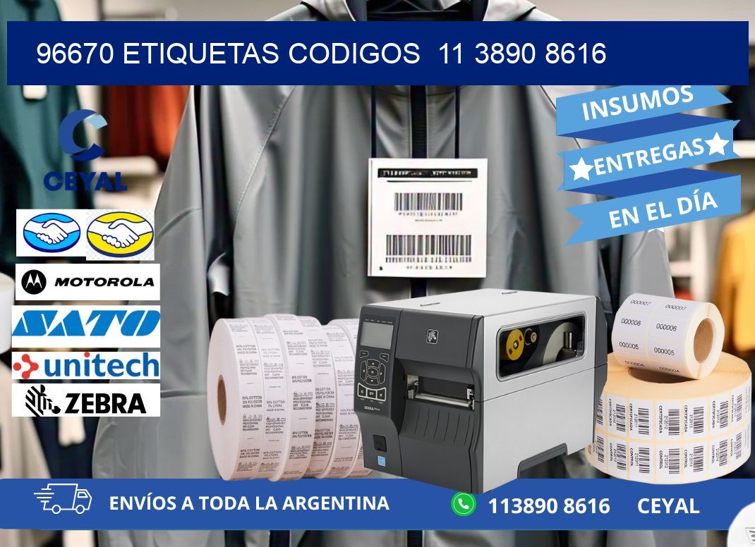 96670 ETIQUETAS CODIGOS  11 3890 8616