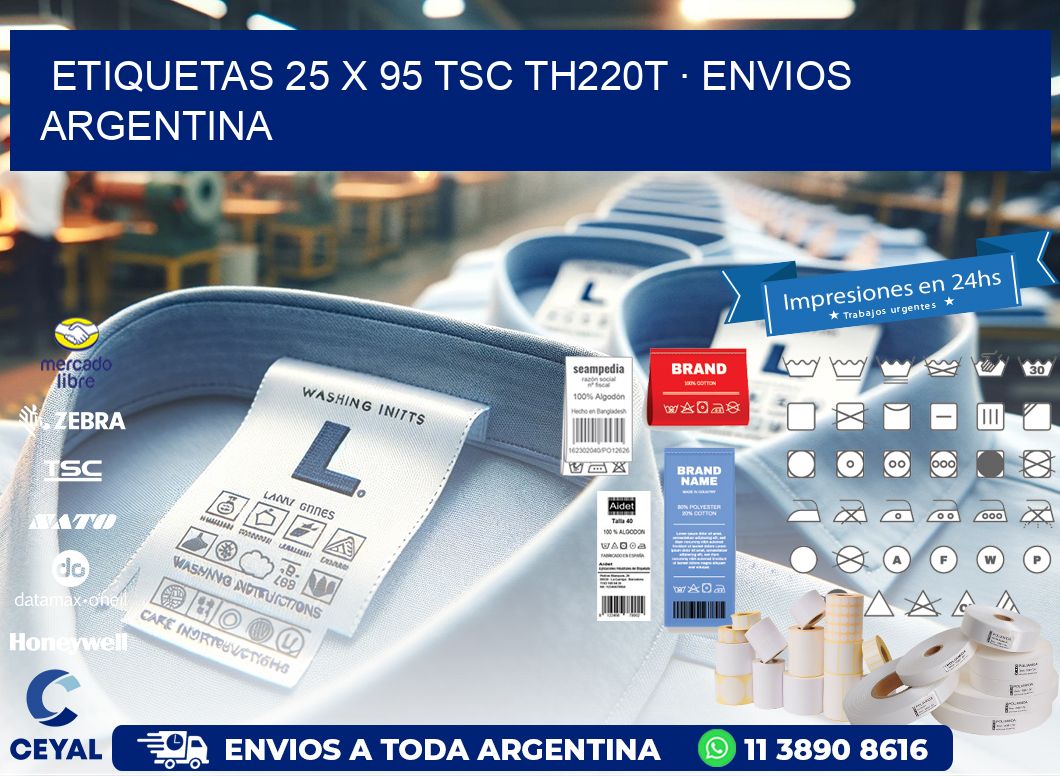 ETIQUETAS 25 x 95 TSC TH220T · ENVIOS ARGENTINA