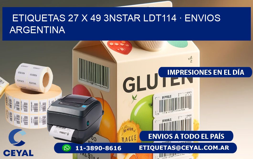 ETIQUETAS 27 x 49 3NSTAR LDT114 · ENVIOS ARGENTINA