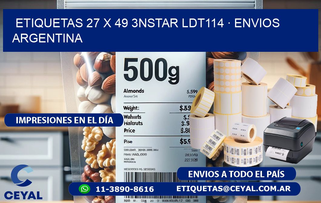 ETIQUETAS 27 x 49 3NSTAR LDT114 · ENVIOS ARGENTINA