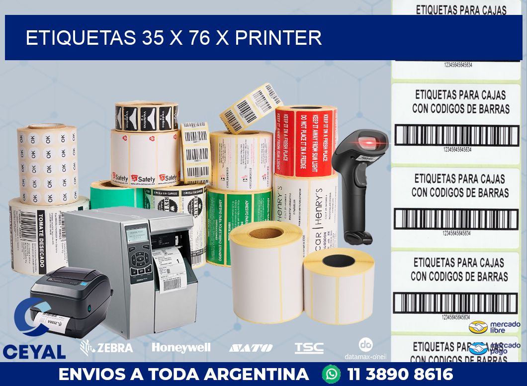 ETIQUETAS 35 x 76 X PRINTER