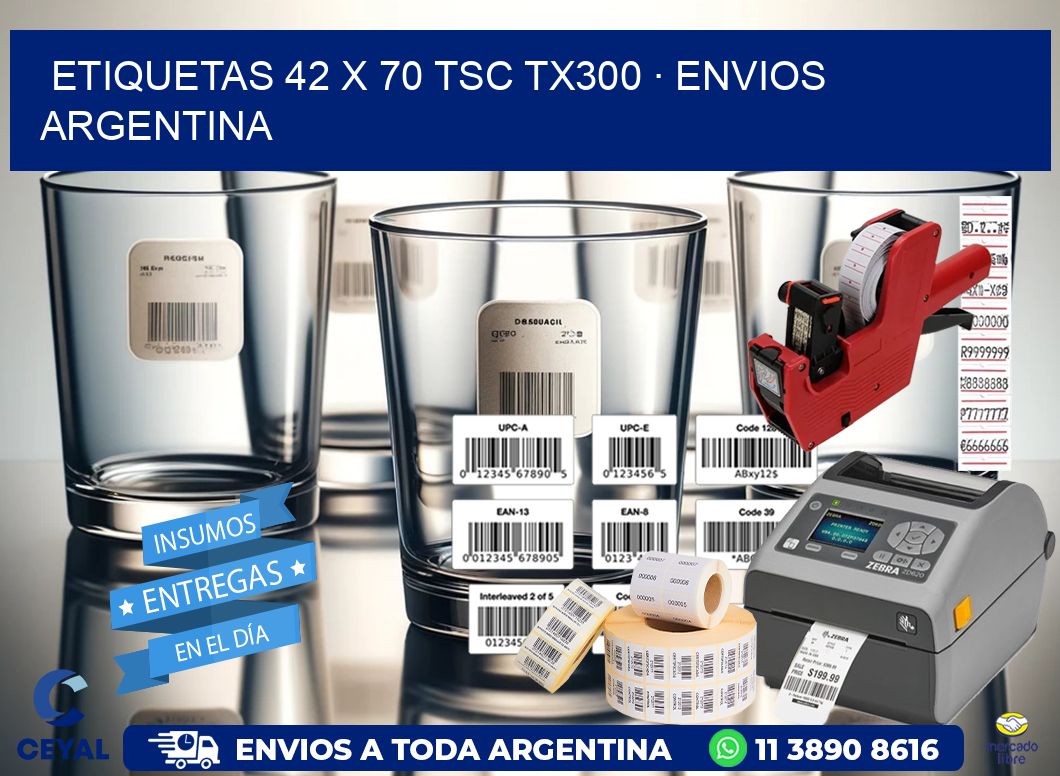 ETIQUETAS 42 x 70 TSC TX300 · ENVIOS ARGENTINA
