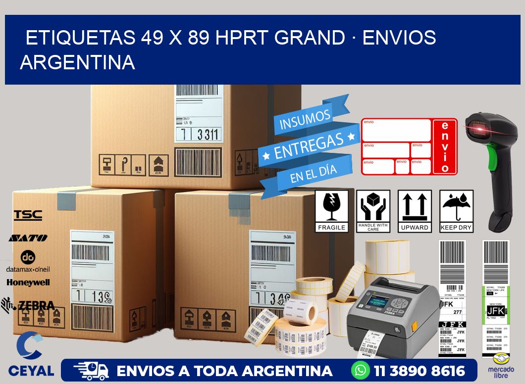 ETIQUETAS 49 x 89 HPRT GRAND · ENVIOS ARGENTINA