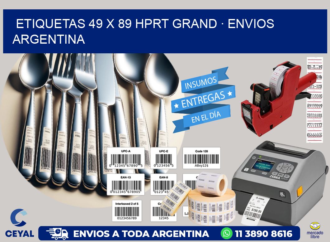 ETIQUETAS 49 x 89 HPRT GRAND · ENVIOS ARGENTINA