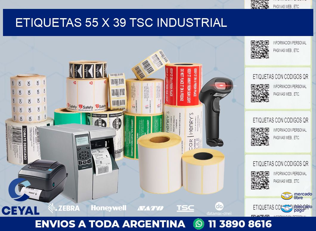 ETIQUETAS 55 x 39 TSC INDUSTRIAL