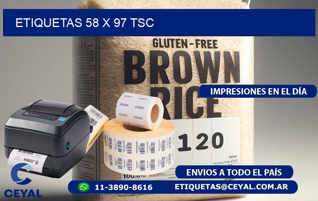 ETIQUETAS 58 x 97 TSC