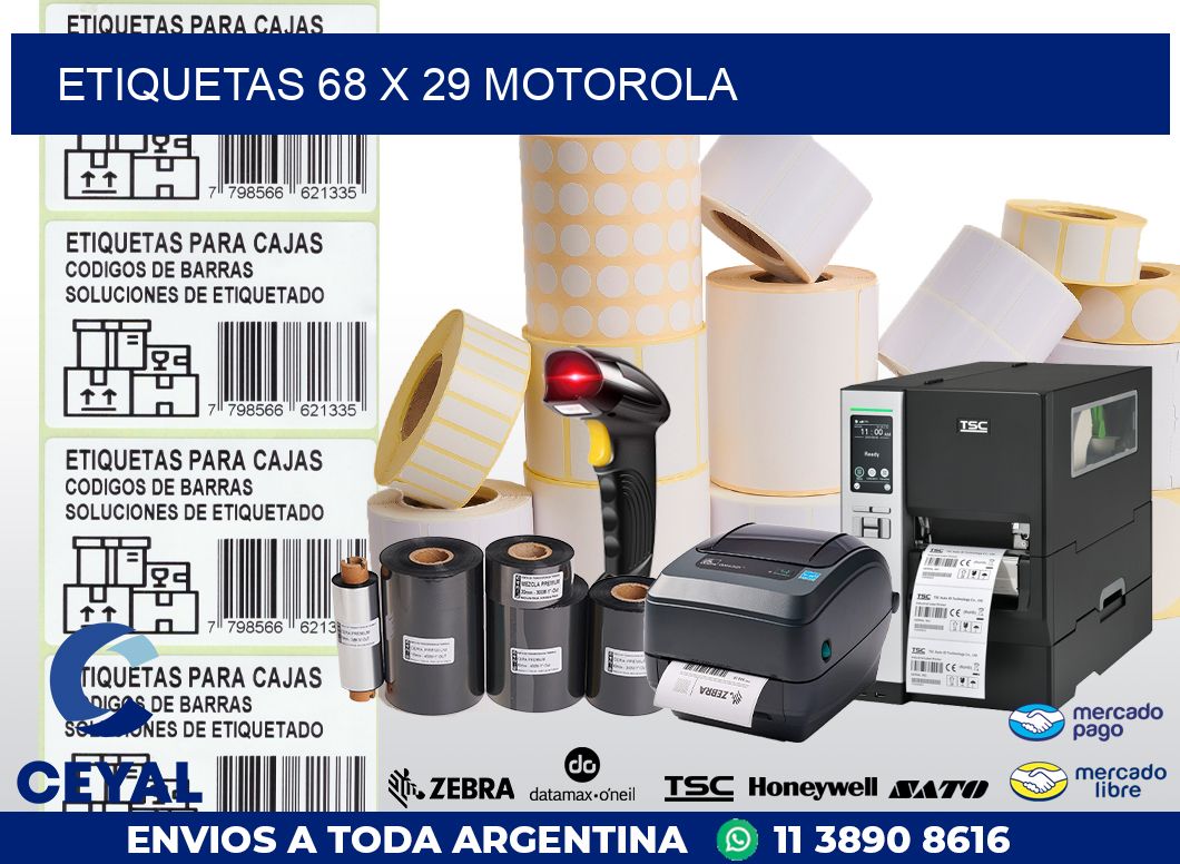 ETIQUETAS 68 x 29 MOTOROLA