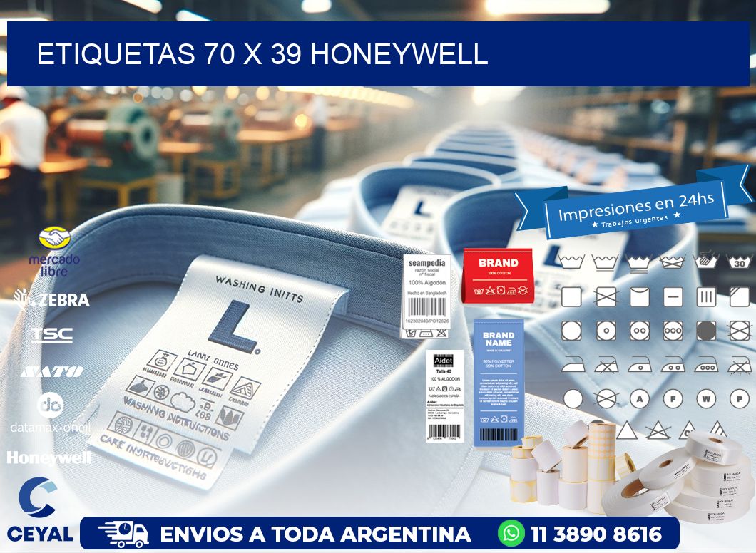 ETIQUETAS 70 x 39 HONEYWELL