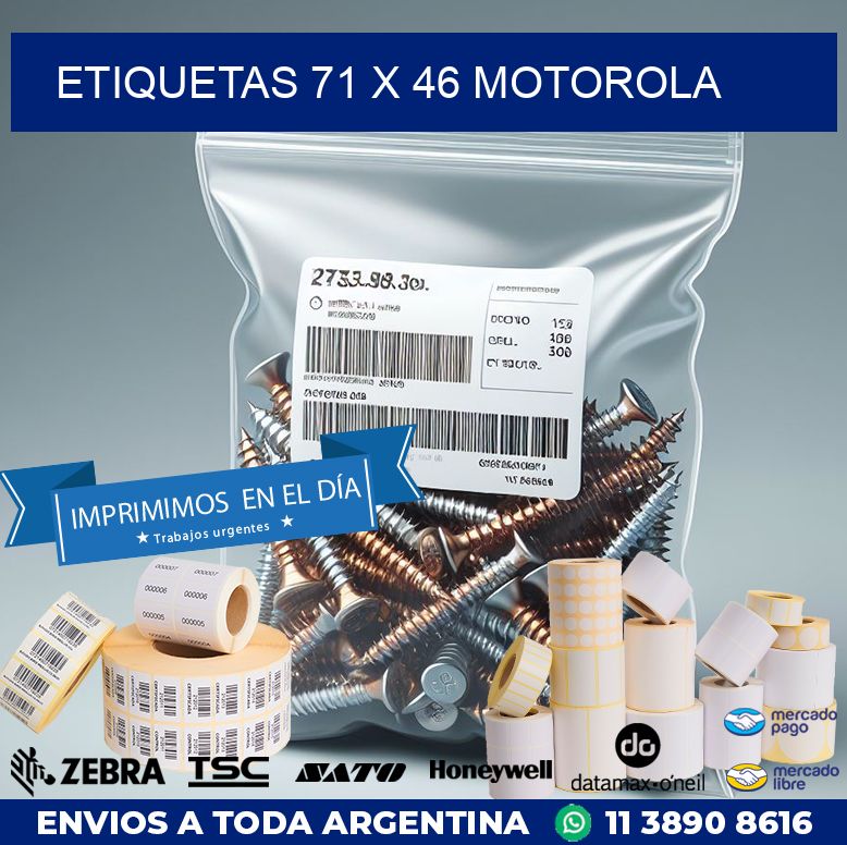 ETIQUETAS 71 x 46 MOTOROLA