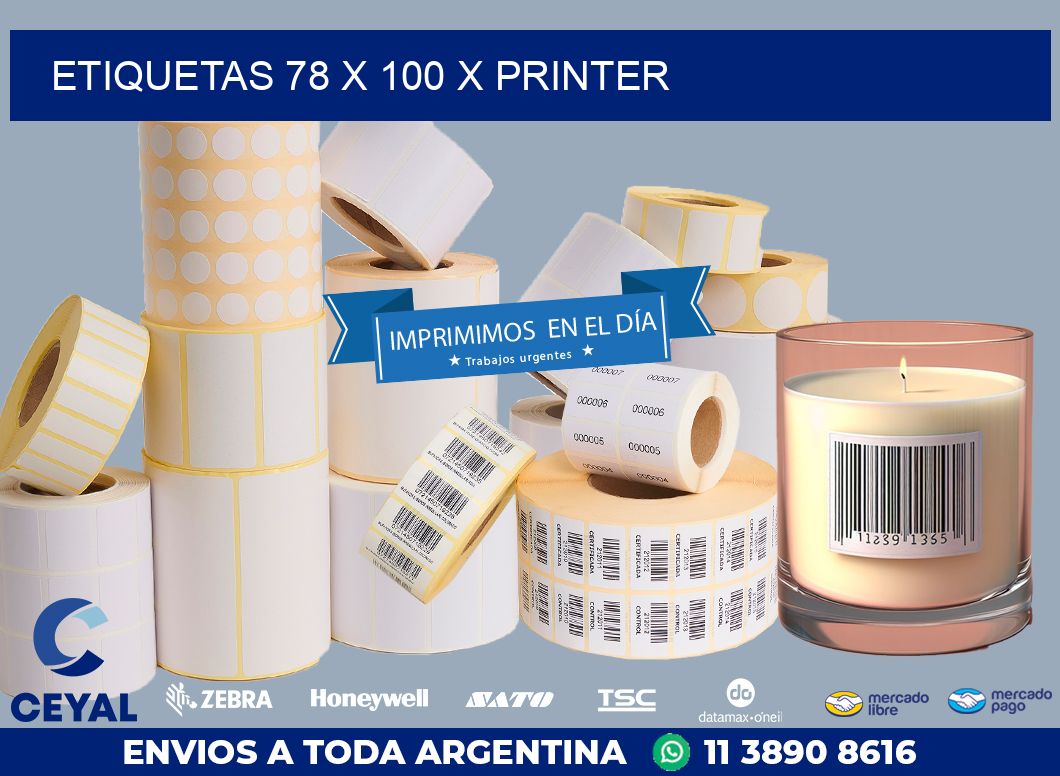 ETIQUETAS 78 x 100 X PRINTER