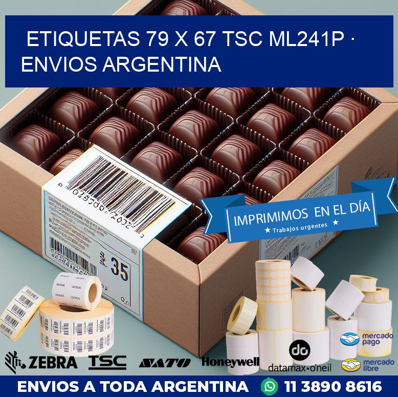 ETIQUETAS 79 x 67 TSC ML241P · ENVIOS ARGENTINA