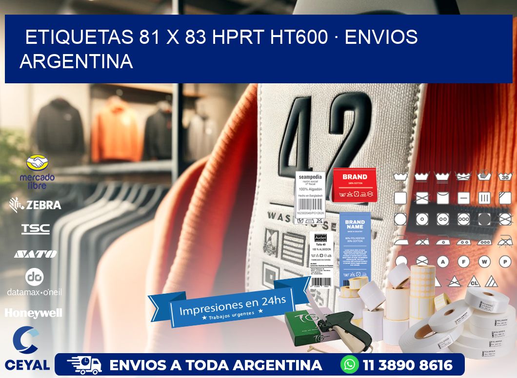 ETIQUETAS 81 x 83 HPRT HT600 · ENVIOS ARGENTINA