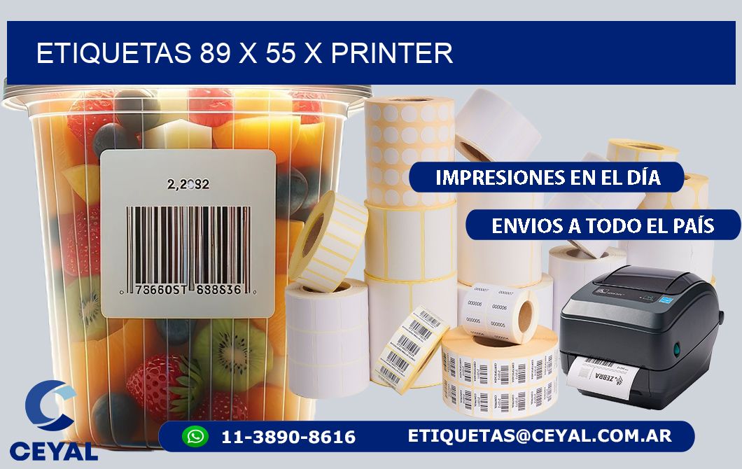 ETIQUETAS 89 x 55 X PRINTER