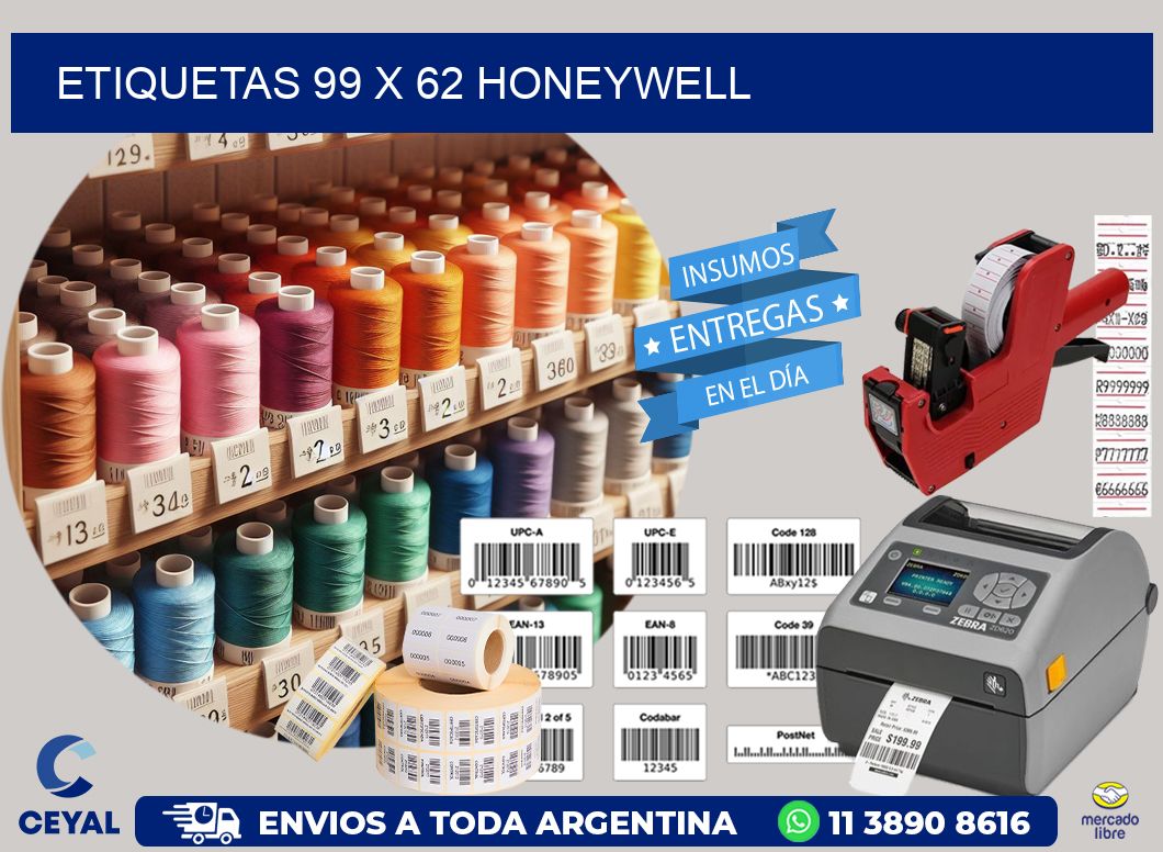ETIQUETAS 99 x 62 HONEYWELL