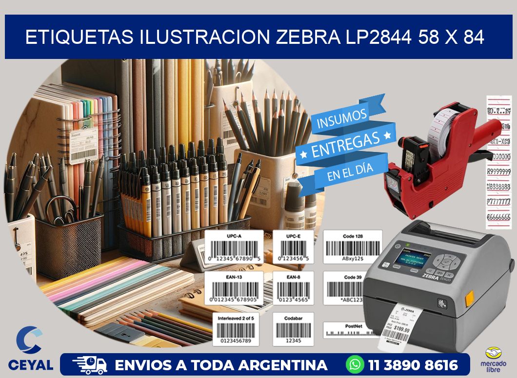 ETIQUETAS ILUSTRACION ZEBRA LP2844 58 x 84