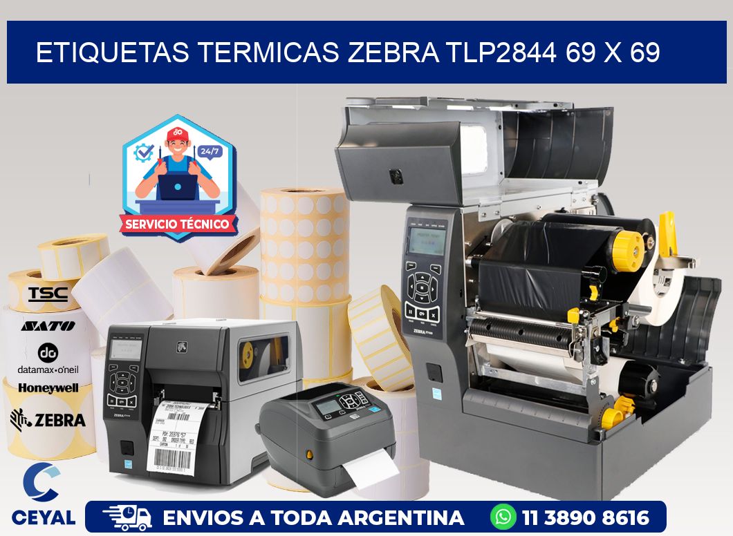 ETIQUETAS TERMICAS ZEBRA TLP2844 69 x 69
