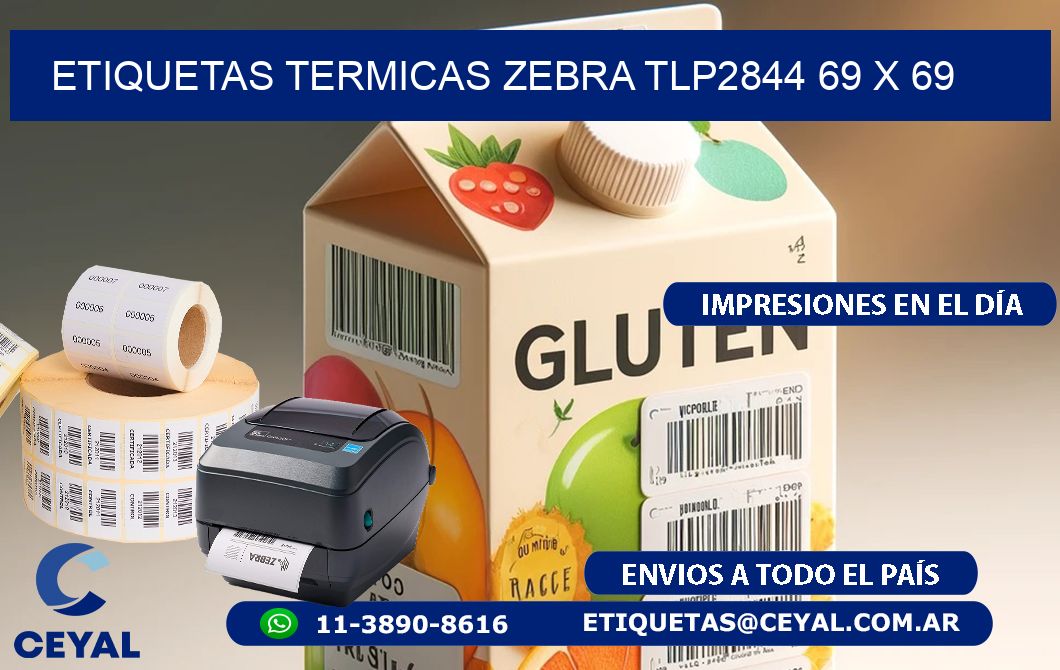 ETIQUETAS TERMICAS ZEBRA TLP2844 69 x 69