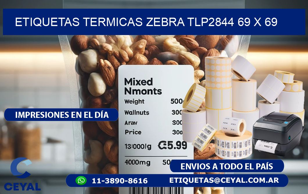 ETIQUETAS TERMICAS ZEBRA TLP2844 69 x 69
