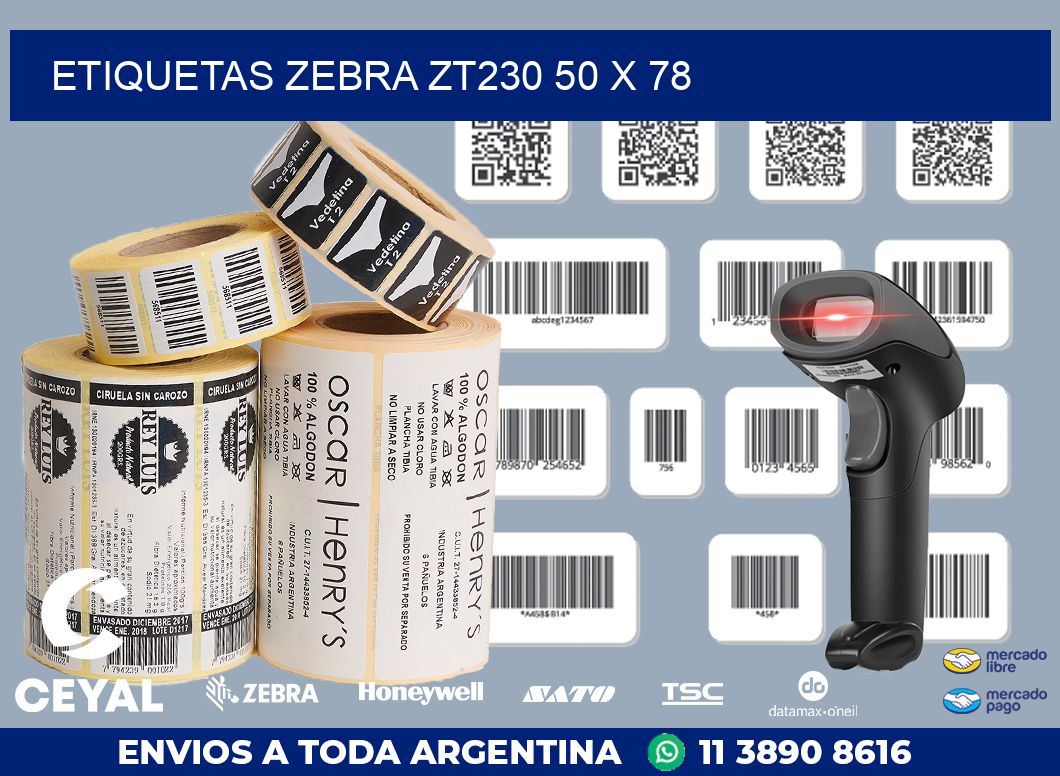 ETIQUETAS Zebra ZT230 50 x 78