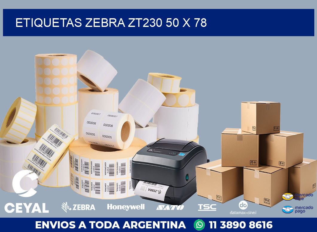ETIQUETAS Zebra ZT230 50 x 78