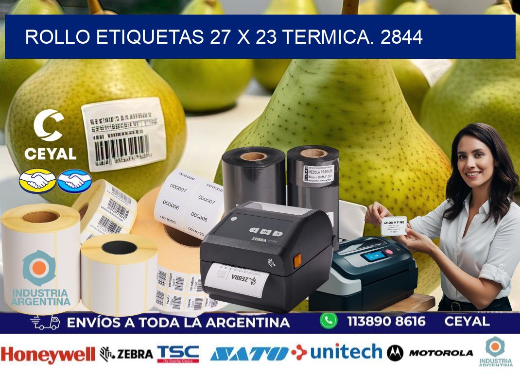 Rollo etiquetas 27 x 23 termica. 2844