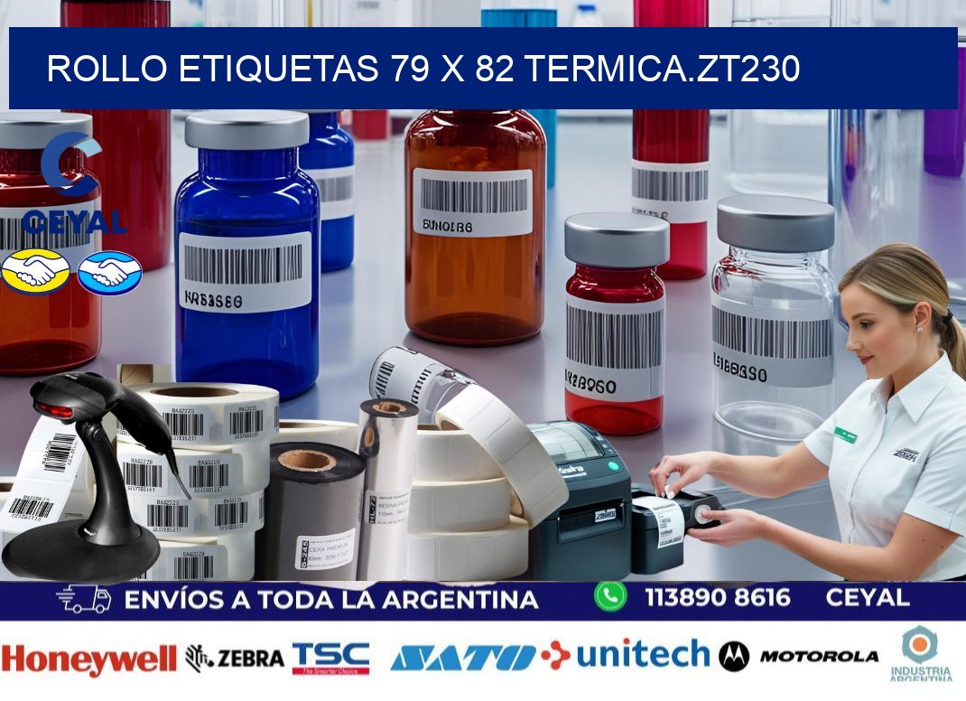 Rollo etiquetas 79 x 82 termica.zt230