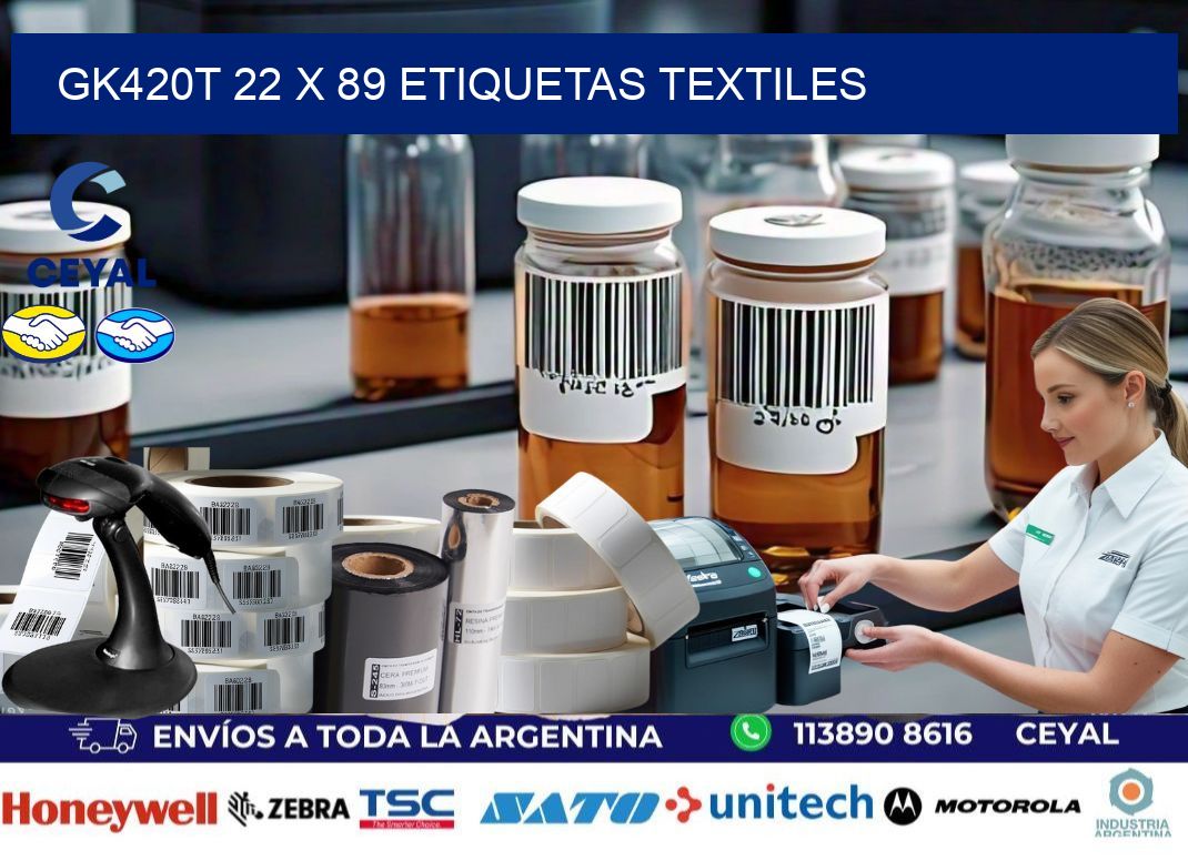 GK420T 22 x 89 ETIQUETAS TEXTILES