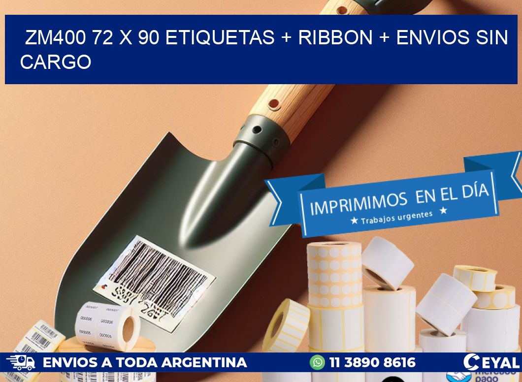 ZM400 72 x 90 etiquetas + ribbon + envios sin cargo