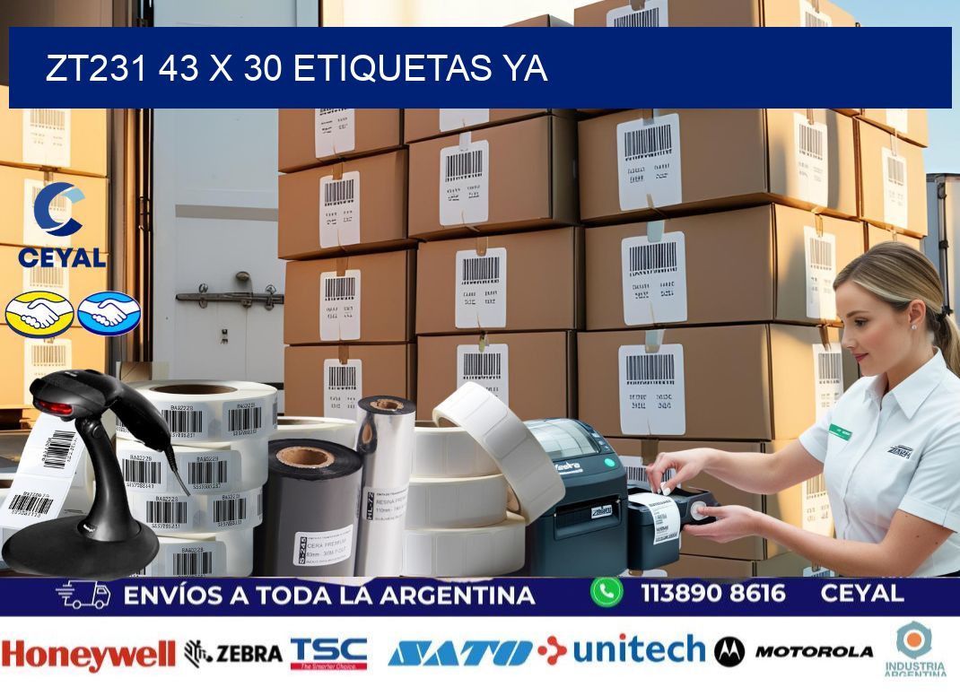 ZT231 43 x 30 ETIQUETAS YA