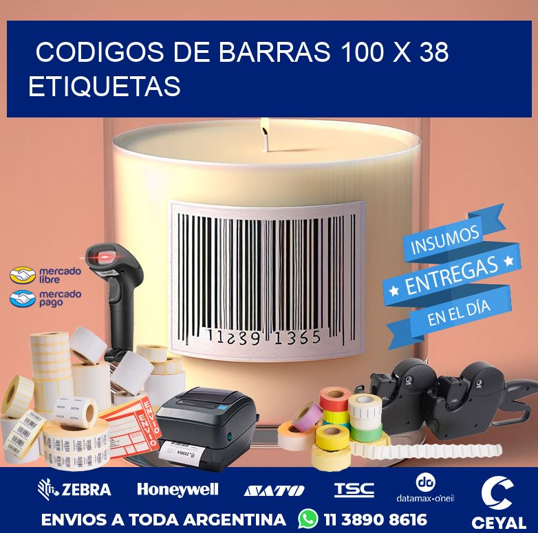 codigos de barras 100 x 38 etiquetas