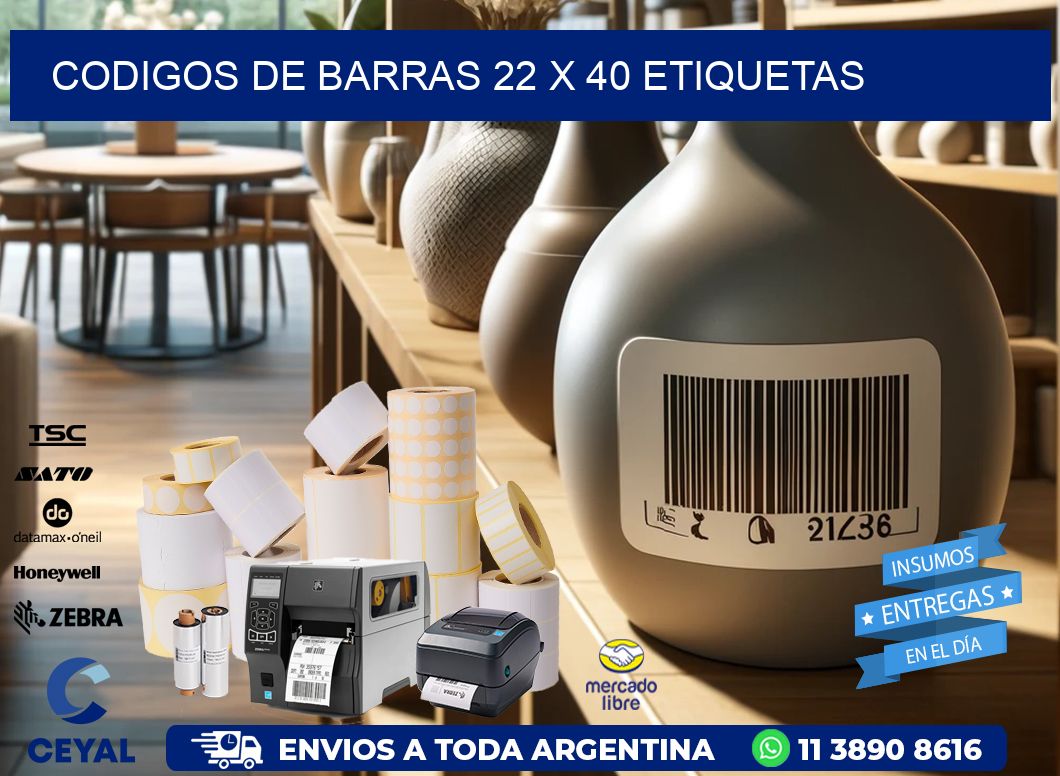 codigos de barras 22 x 40 etiquetas