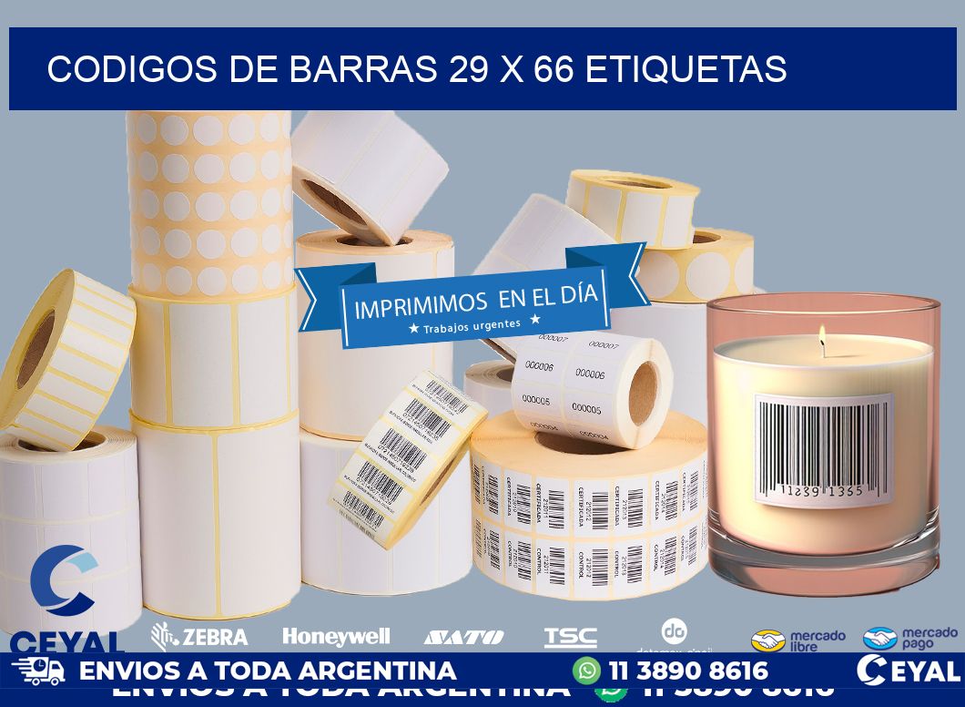 codigos de barras 29 x 66 etiquetas