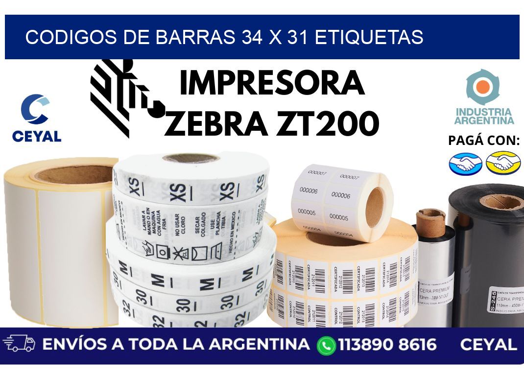 codigos de barras 34 x 31 etiquetas