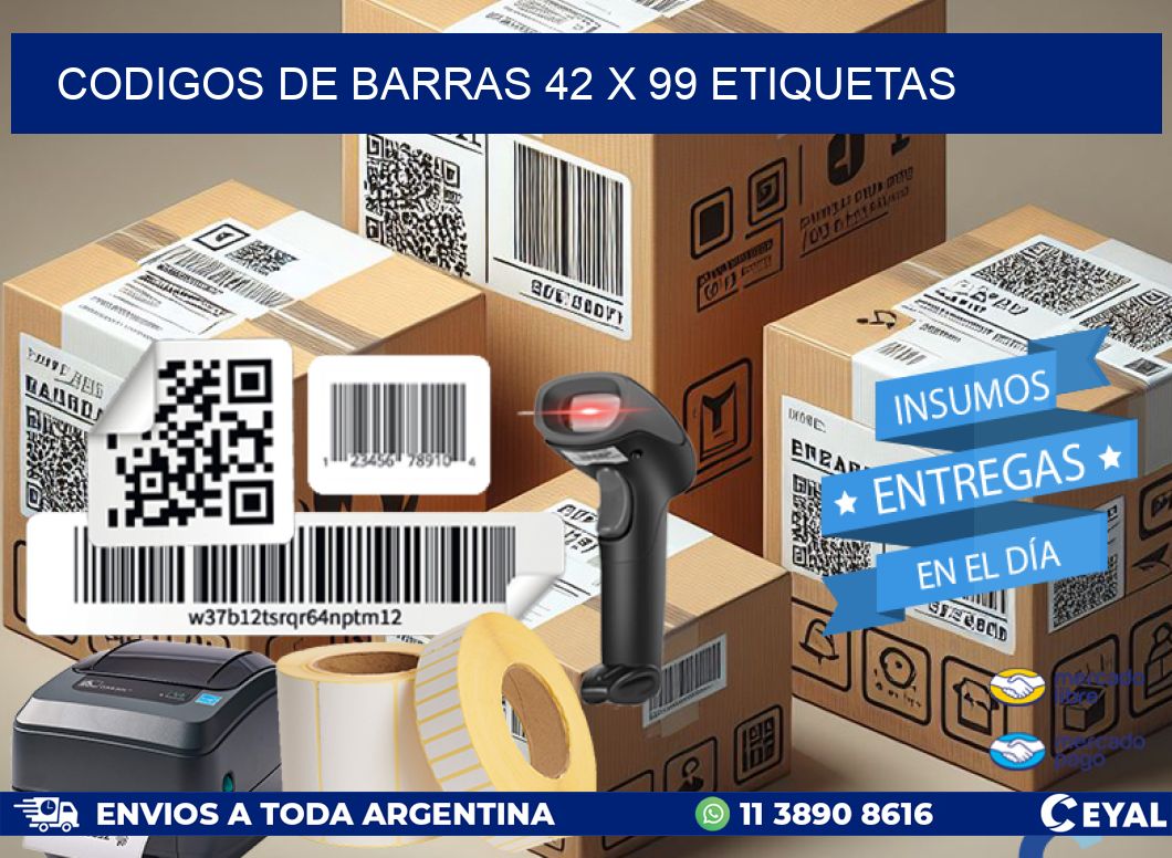 codigos de barras 42 x 99 etiquetas