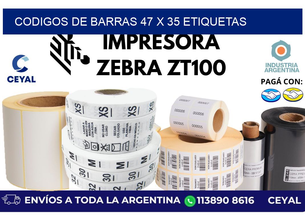 codigos de barras 47 x 35 etiquetas