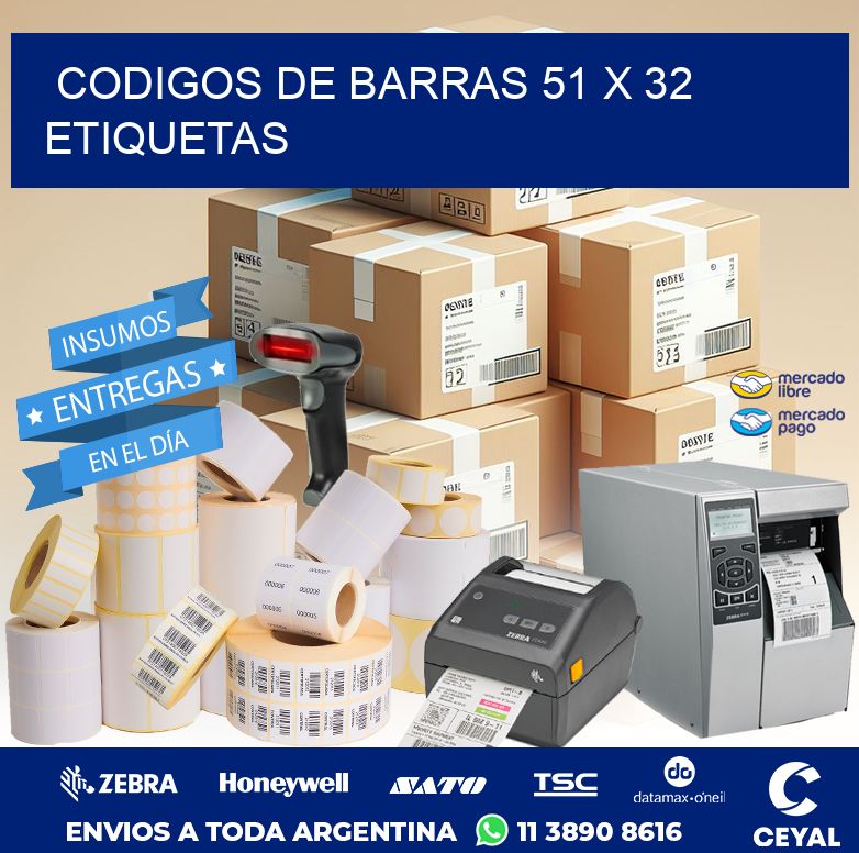 codigos de barras 51 x 32 etiquetas