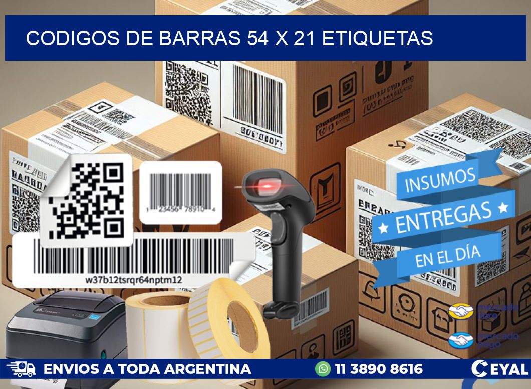codigos de barras 54 x 21 etiquetas