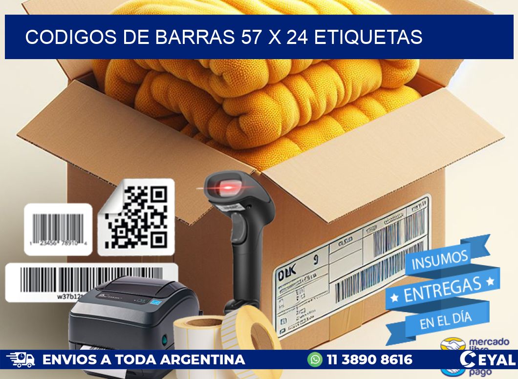codigos de barras 57 x 24 etiquetas
