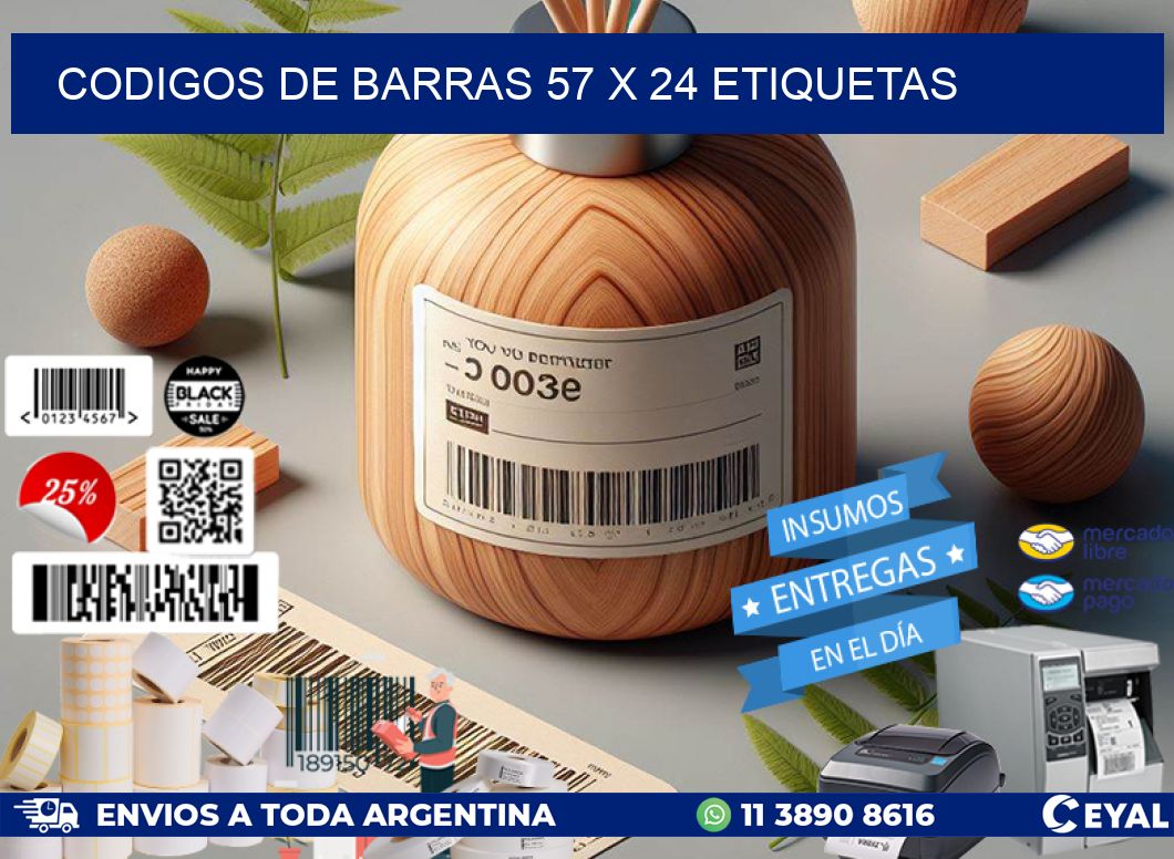 codigos de barras 57 x 24 etiquetas