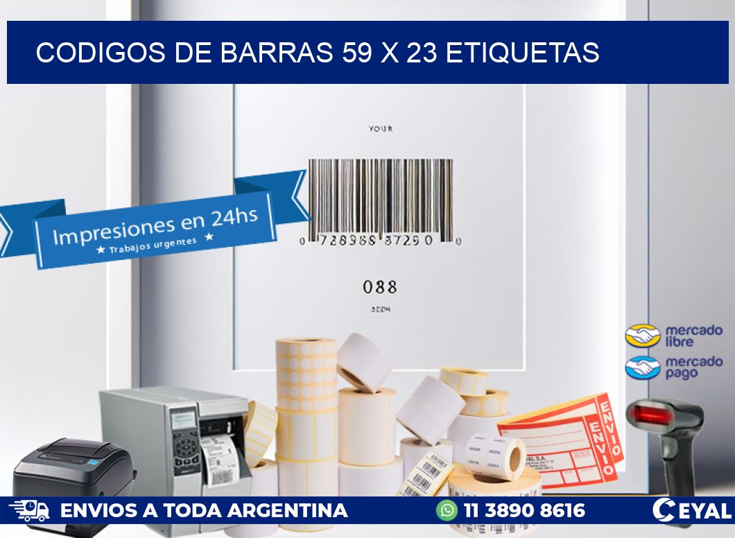 codigos de barras 59 x 23 etiquetas