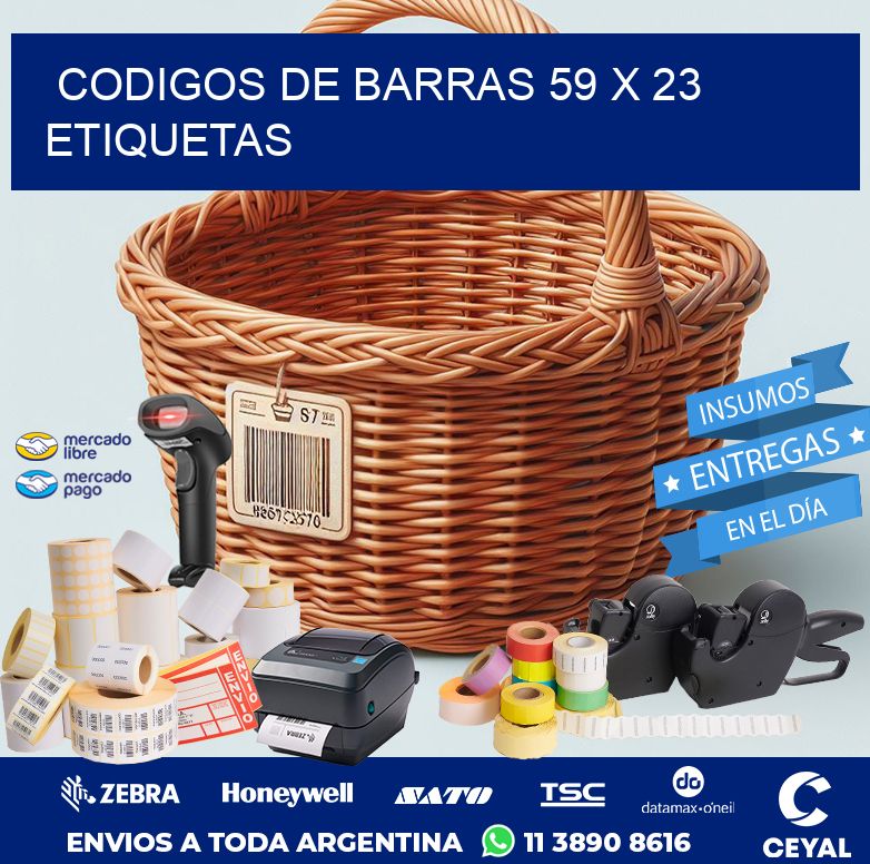 codigos de barras 59 x 23 etiquetas