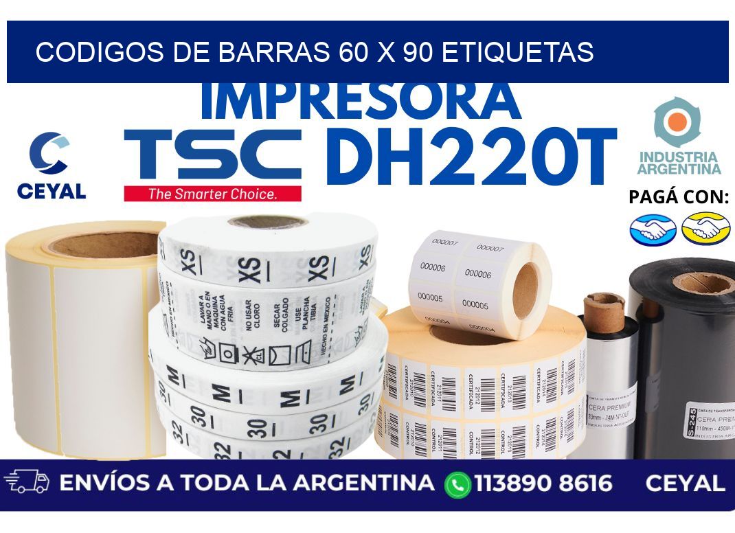 codigos de barras 60 x 90 etiquetas
