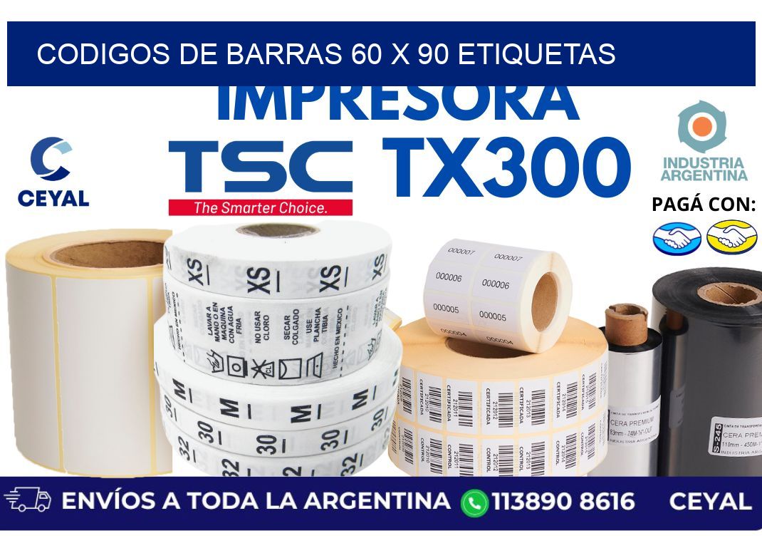 codigos de barras 60 x 90 etiquetas