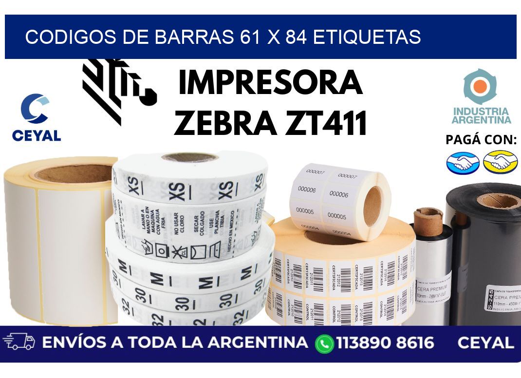 codigos de barras 61 x 84 etiquetas