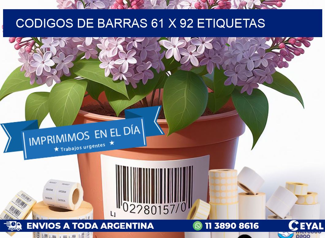 codigos de barras 61 x 92 etiquetas